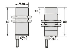 全金屬接近傳感器M30系列尺寸圖