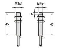 電容式接近傳感器尺寸圖M8系列